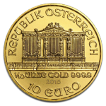 Gold Wiener Philharmoniker 1/10oz Vorderseite