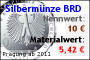 10 EUR 625er Silber