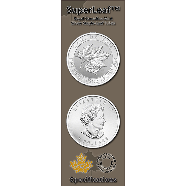 Silver Canadian Maple SuperLeaf™ 1.5oz Infographic
