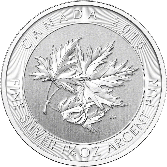 Silver Canadian SuperLeaf™ — Super Maple Leaf 1.5oz Kanada