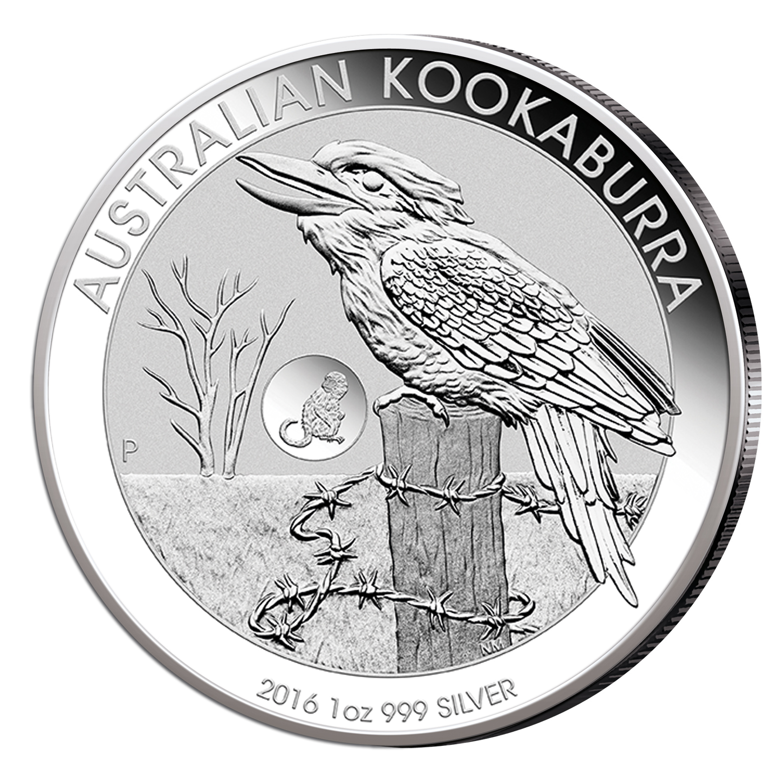 Kookaburra 2016 1oz Silber Sonderausgabe mit Privy Mark Affe