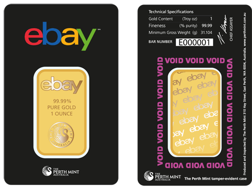 eBay Goldbarren — Perth Mint startet Produktion von eBay Marke Goldbarren