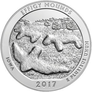 2017 ATB Quarter Silber Effigy Mounds National Monument 5 oz