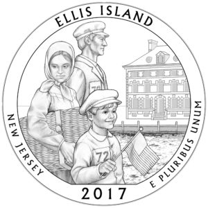 2017 ATB Quarter Silber Ellis Island National Monument 5 oz