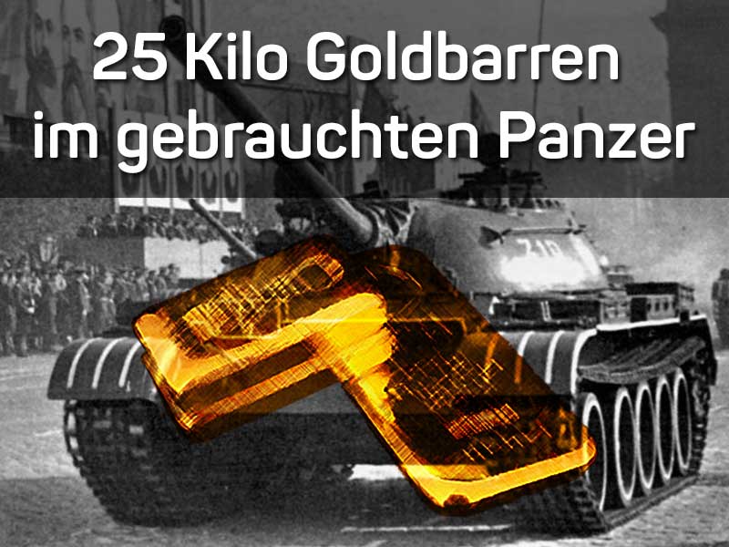 Brite findet 25 Kilo Goldbarren im gebrauchten Panzer