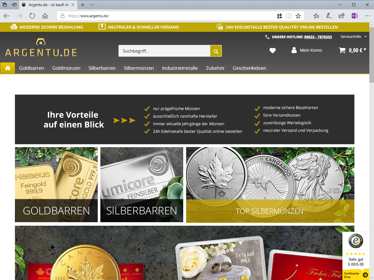 www.argentu.de — Logentu GmbH neu auf Bullion-Investor.com