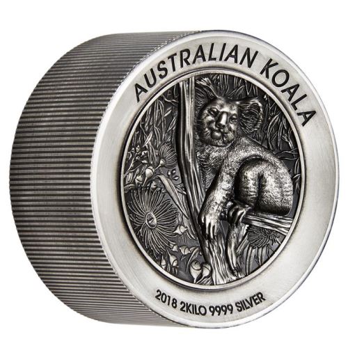 koala 2kg antik finish 2018 kilogram perth mint