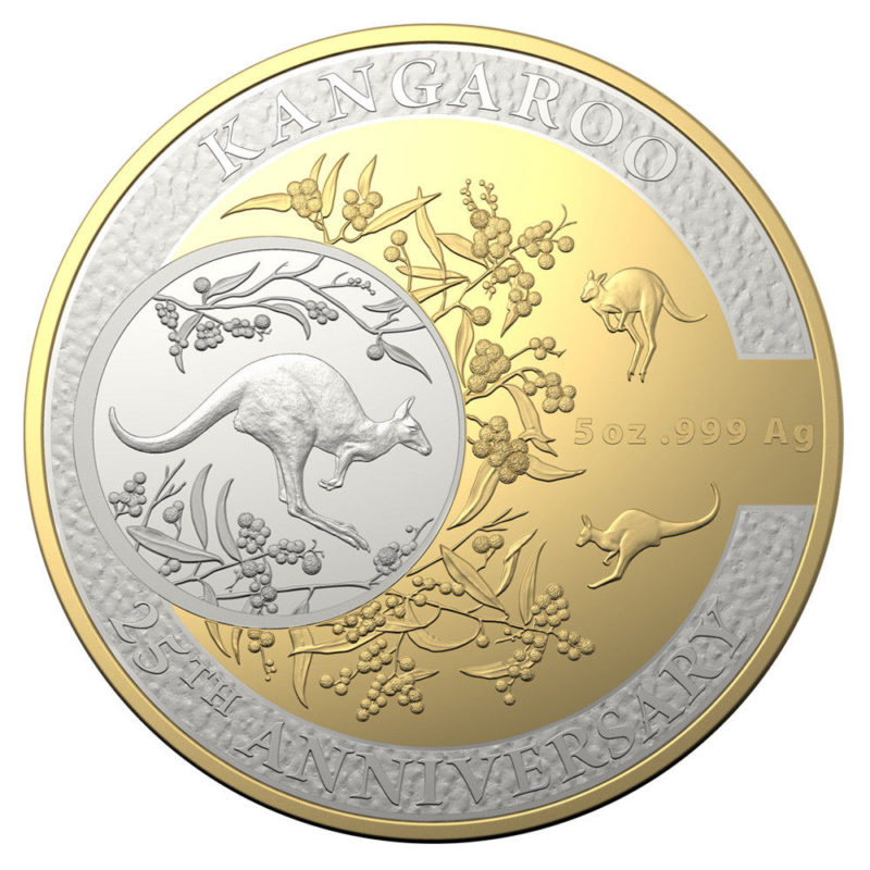 5oz Känguru Sondermünze zum 25-jährigen Jubiläum 2018 — Royal Australian Mint