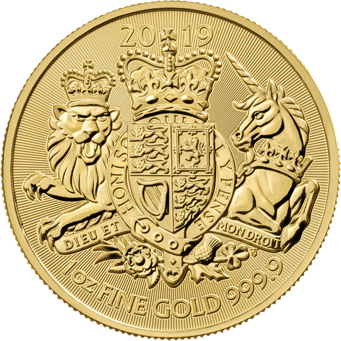 Briten geben neue 1oz Goldmünze Royal Arms heraus