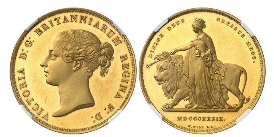 Goldmünze Victoria 1839