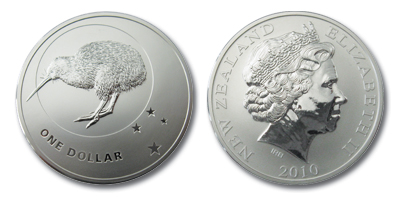 Kiwi 1oz Silber 2010 - beide Seiten Kiwi 1oz Silber 2010 - beide Seiten