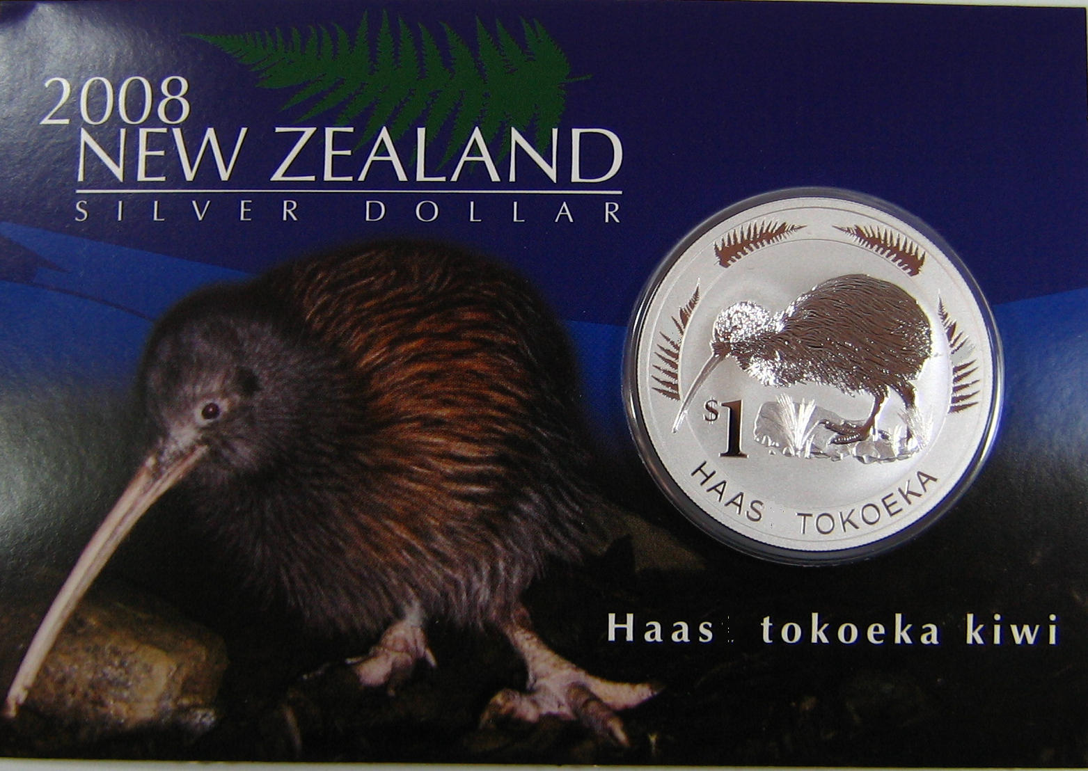 Kiwi 2008 1oz Silber in der kiwi-typischen Karte Kiwi 2008 1oz Silber in der kiwi-typischen Karte