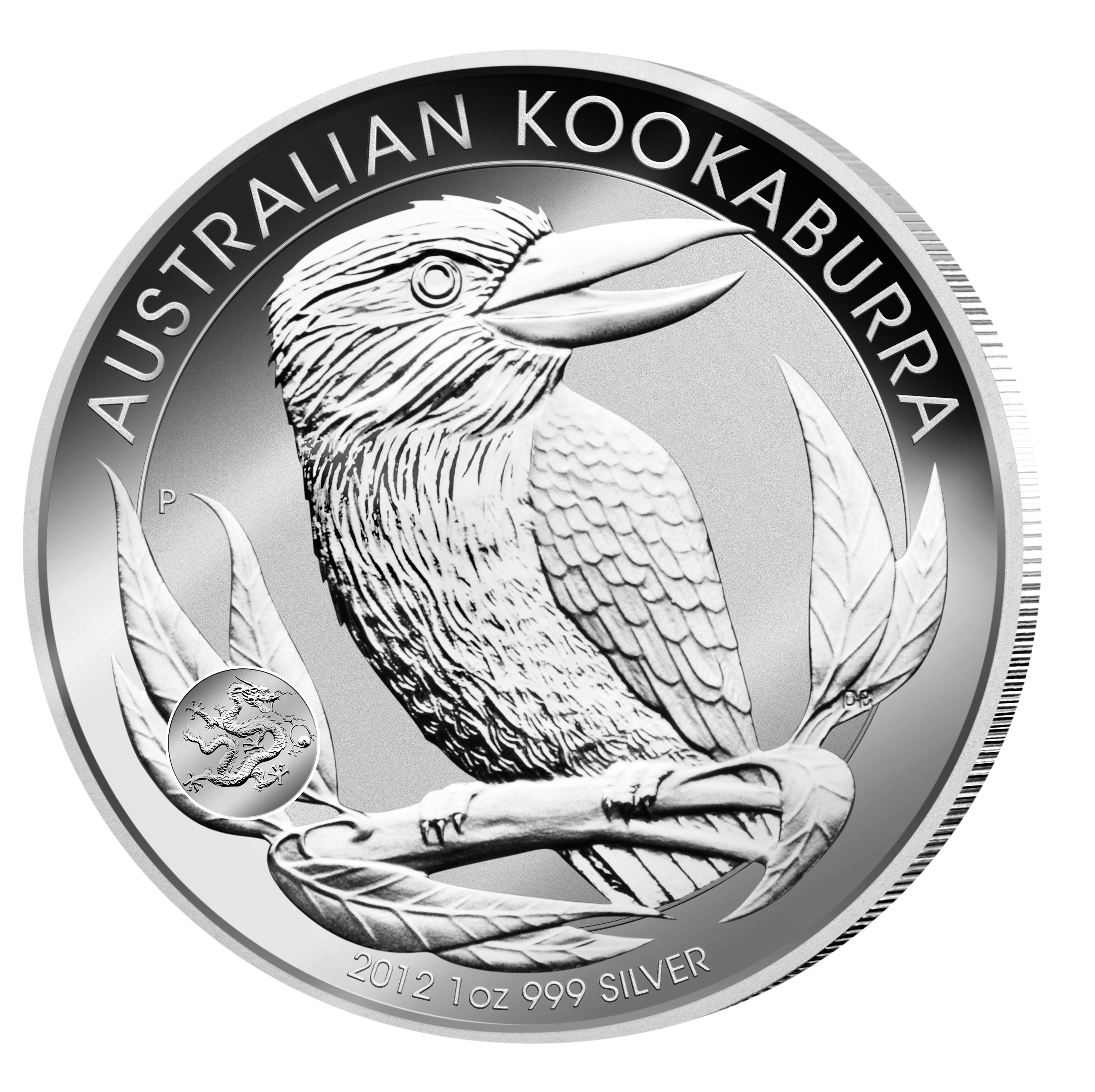 Kookaburra Silber 2012 mit Privymark Drachen - Auflage nur 80.000 Stück Kookaburra Silber 2012 mit Privymark Drachen - Auflage nur 80.000 Stück