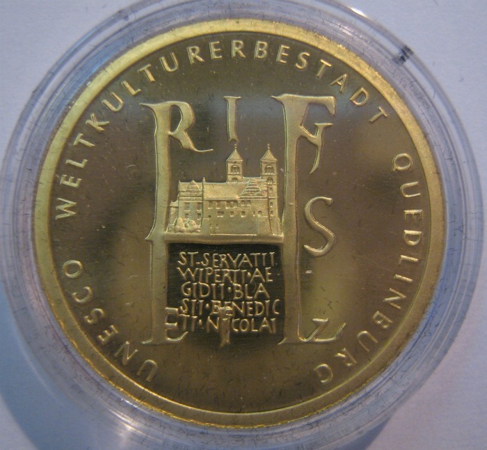 Goldeuro 100 Euro Quedlinburg 2003 Motivseite