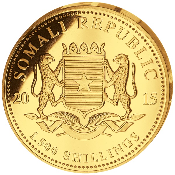 5oz Somalia Elefant 2015 Gold