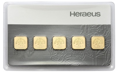Goldbarren Multicard Heraeus