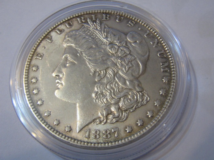 Morgan Dollar Lady Liberty USA Kopf 1887